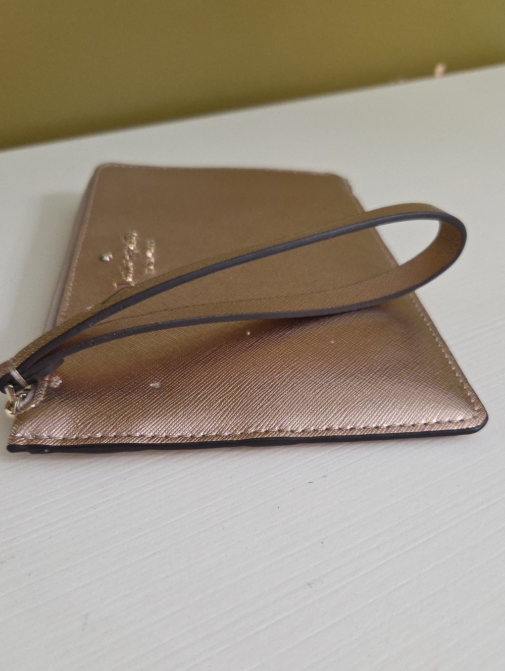 NWOT kate spade Metallic Rose Gold Wristlet Clutch - Picture 6 of 9